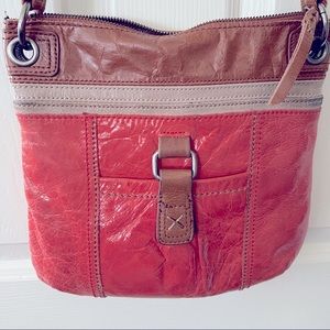 The Sak burnt orange fall leather crossbody bag